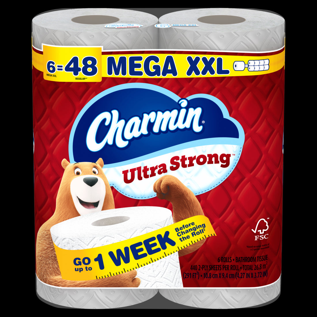 Charmin Ultra Strong Toilet Paper Mega XXL Rolls - (6x440)ct/3pk