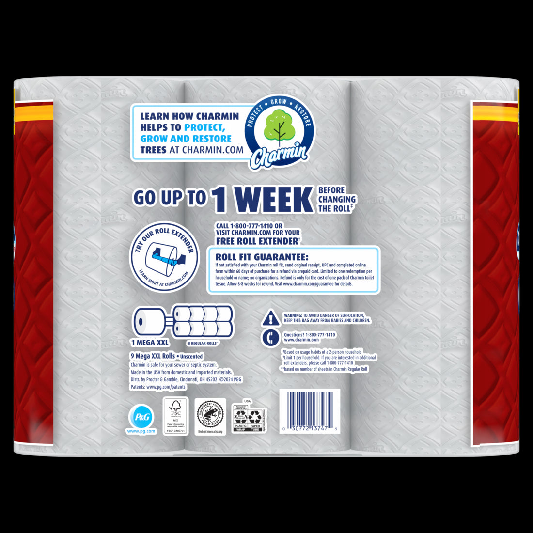 Charmin Ultra Strong Toilet Paper Mega XXL Rolls - (9x440)ct/2pk