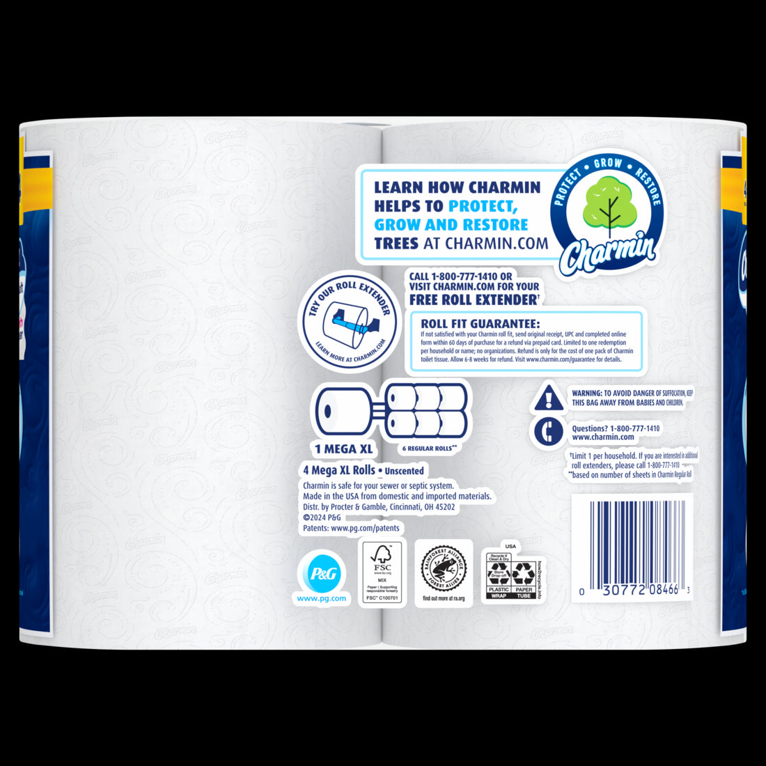 Charmin Ultra Soft Toilet Paper Mega XL Rolls - (4x336)ct/6pk