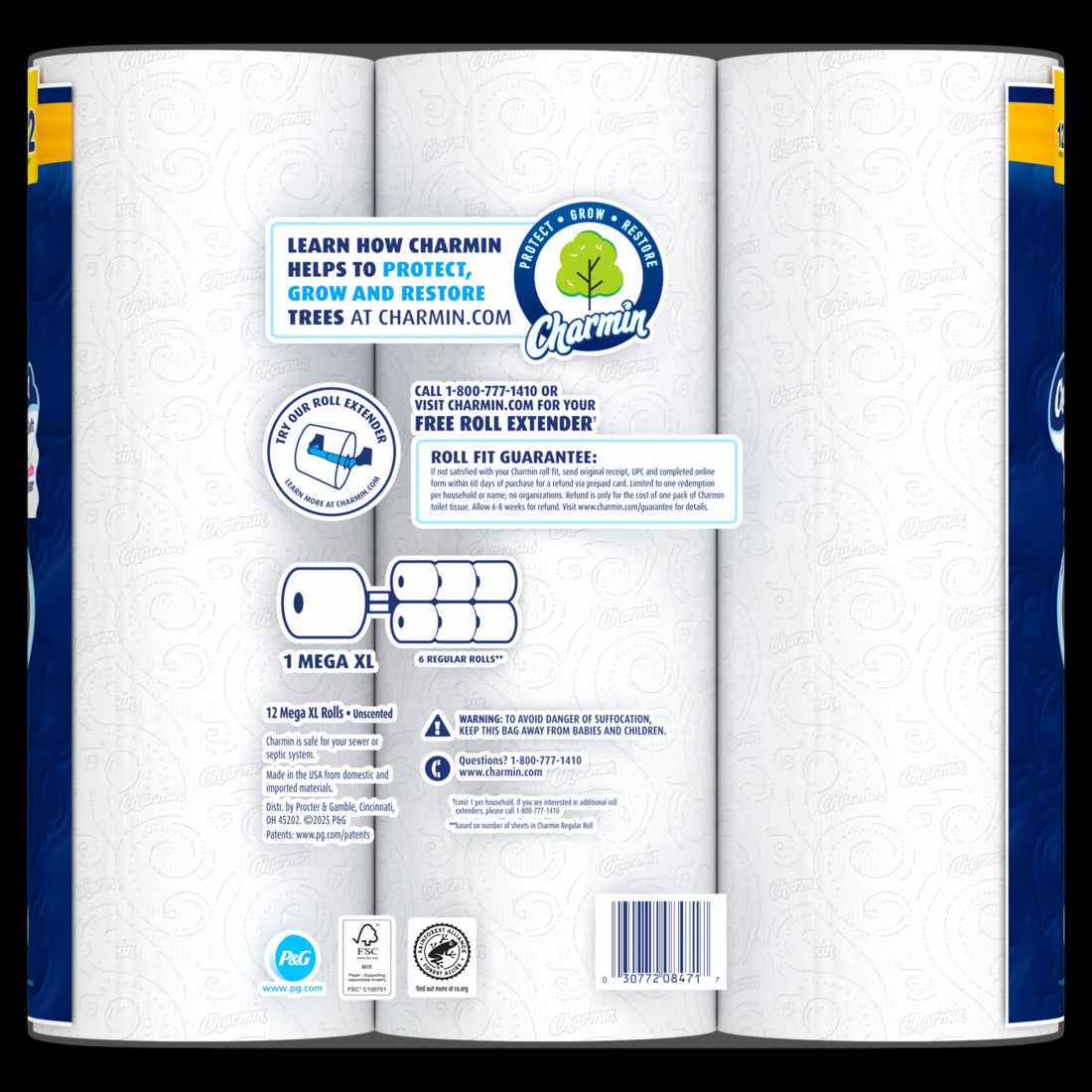 Charmin Ultra Soft Toilet Paper Mega XL Rolls - (12x336)ct/4pk