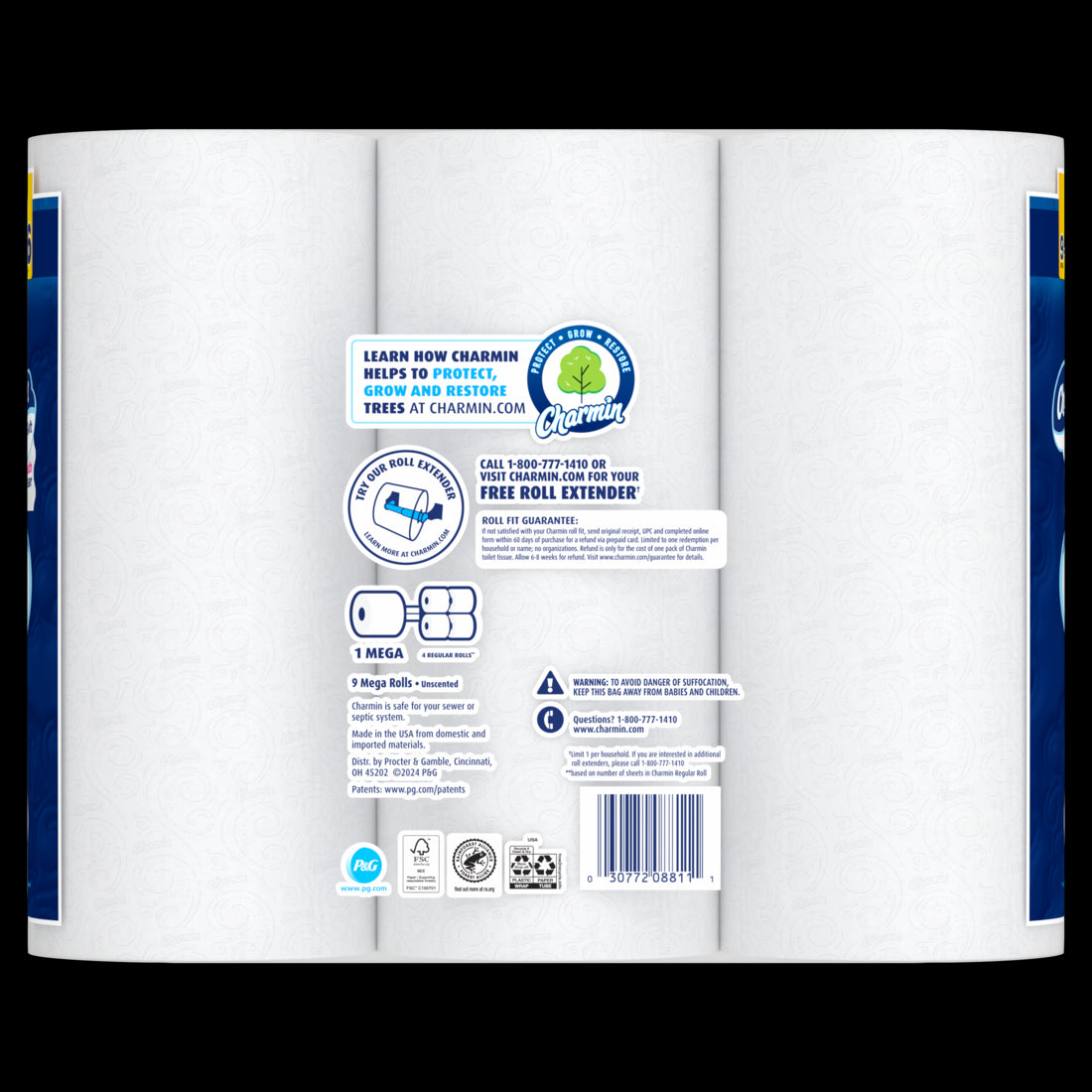 Charmin Ultra Soft Toilet Paper Mega Rolls - (9x224)ct/4pk