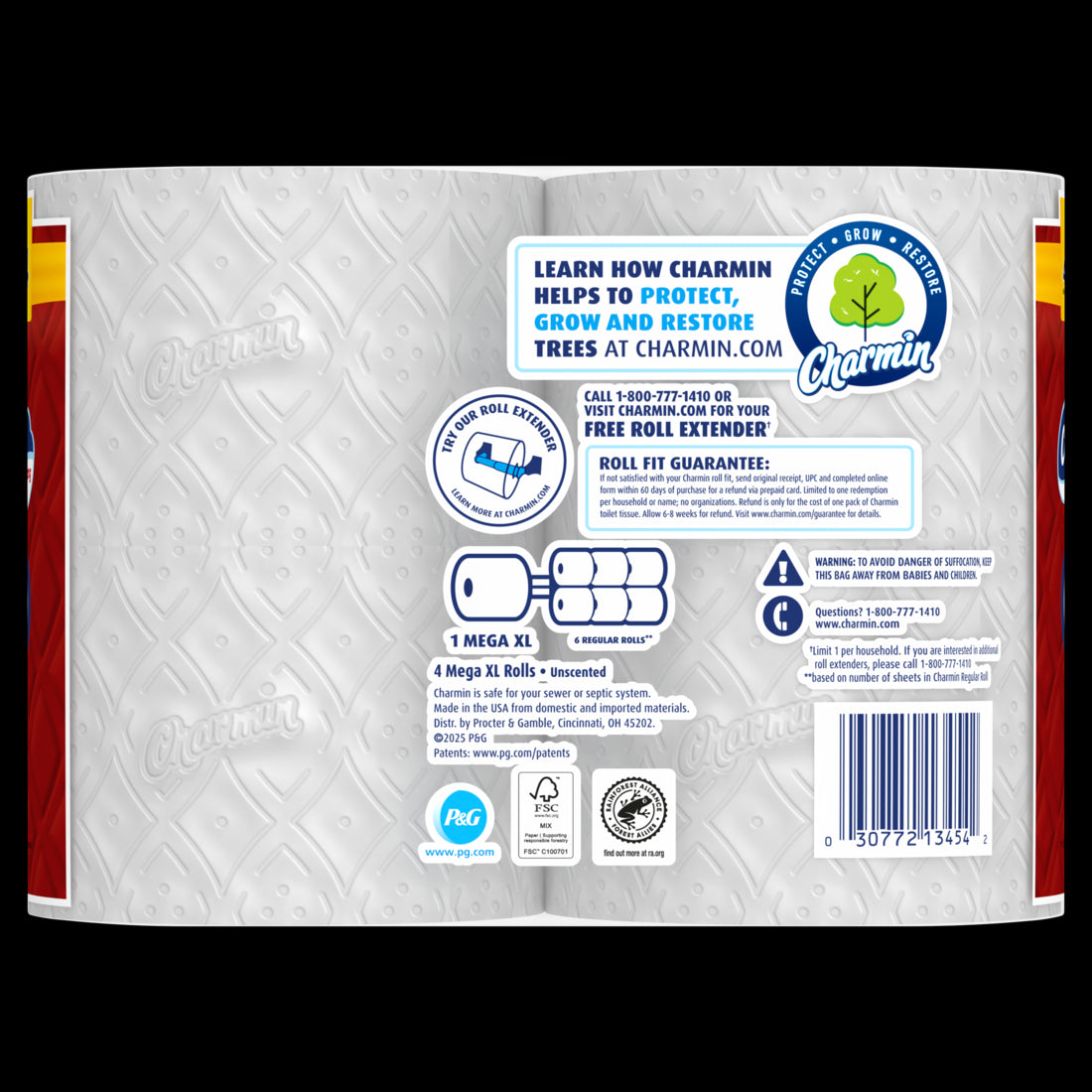 Charmin Ultra Strong Toilet Paper Mega XL Rolls - (4x330)ct/6pk