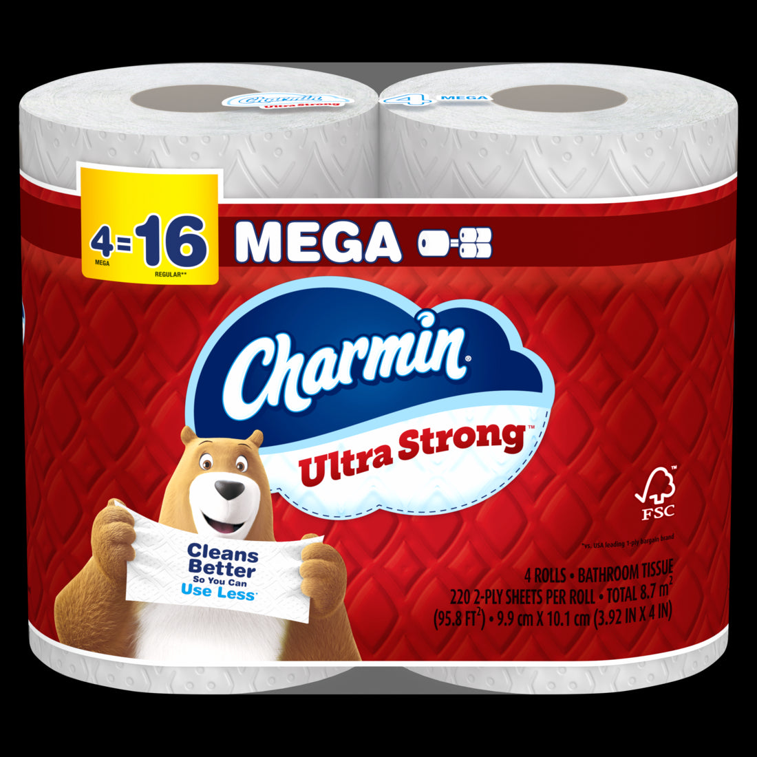 Charmin Ultra Strong Toilet Paper Mega Rolls - (4x220)ct/8pk