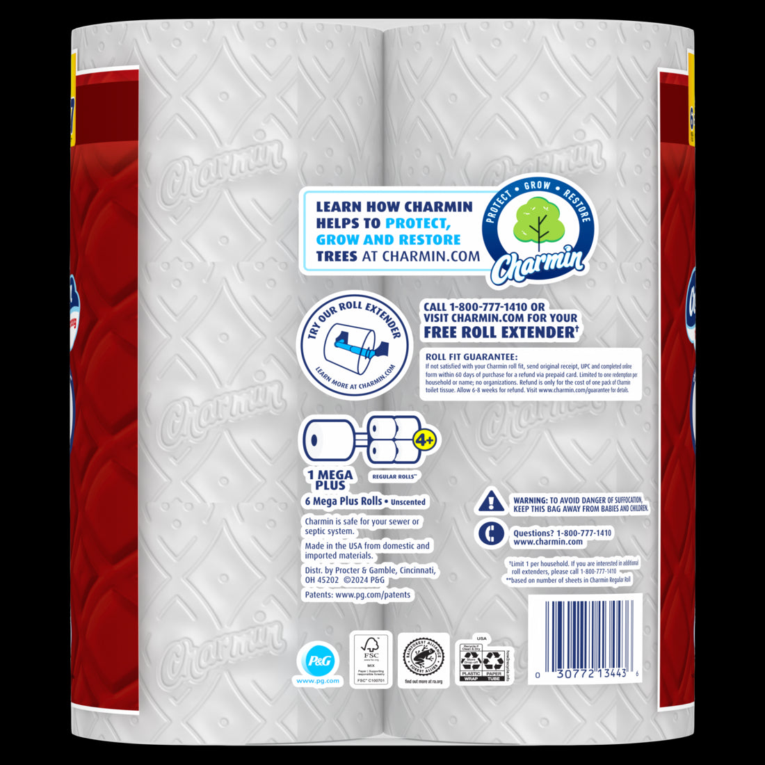 Charmin Ultra Strong Toilet Paper Mega Plus Rolls - (6x253)ct/3pk