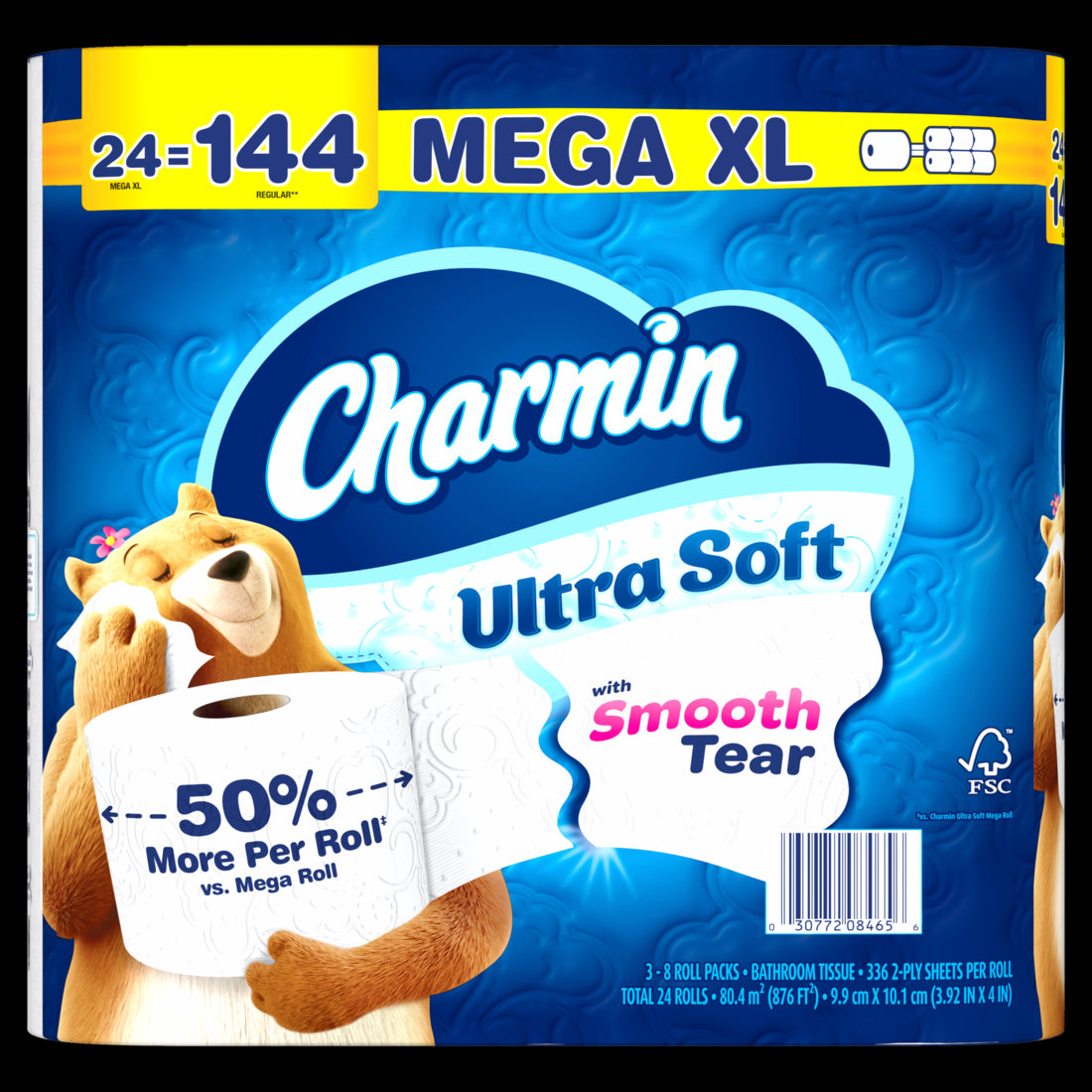 Charmin Ultra Soft Toilet Paper Mega XL Rolls - (8x336)ct/3pk