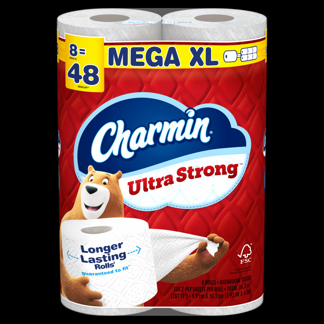 Charmin Ultra Strong Toilet Paper Mega XL Rolls - (8x330)ct/3pk
