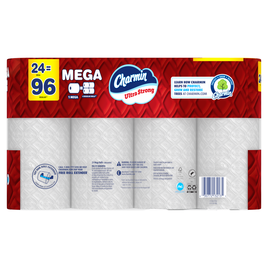Charmin Ultra Strong Toilet Paper Mega Rolls 220 sheets per roll - 24ct/1pk