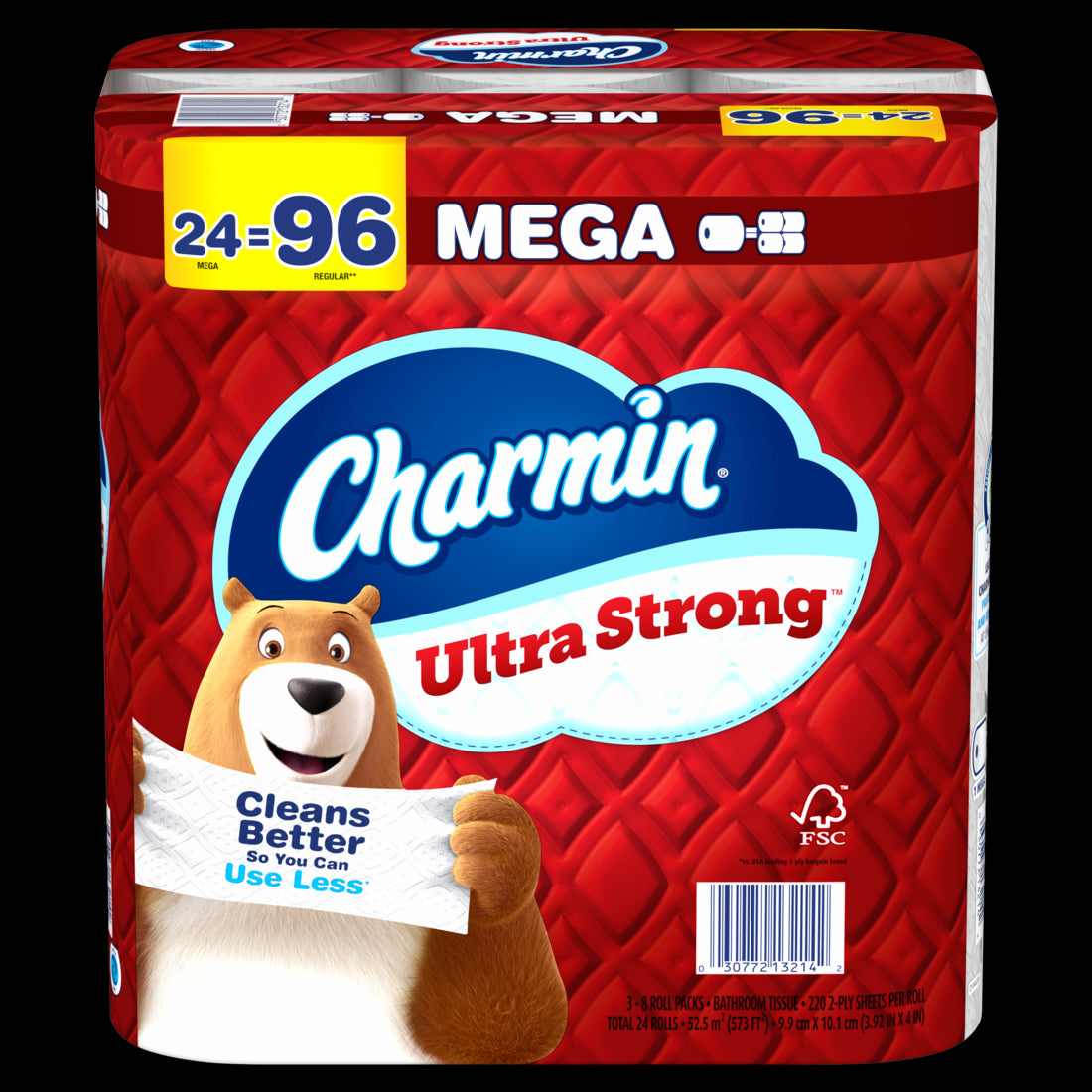 Charmin Ultra Strong Toilet Paper Mega Rolls 220 sheets per roll - 24ct/1pk