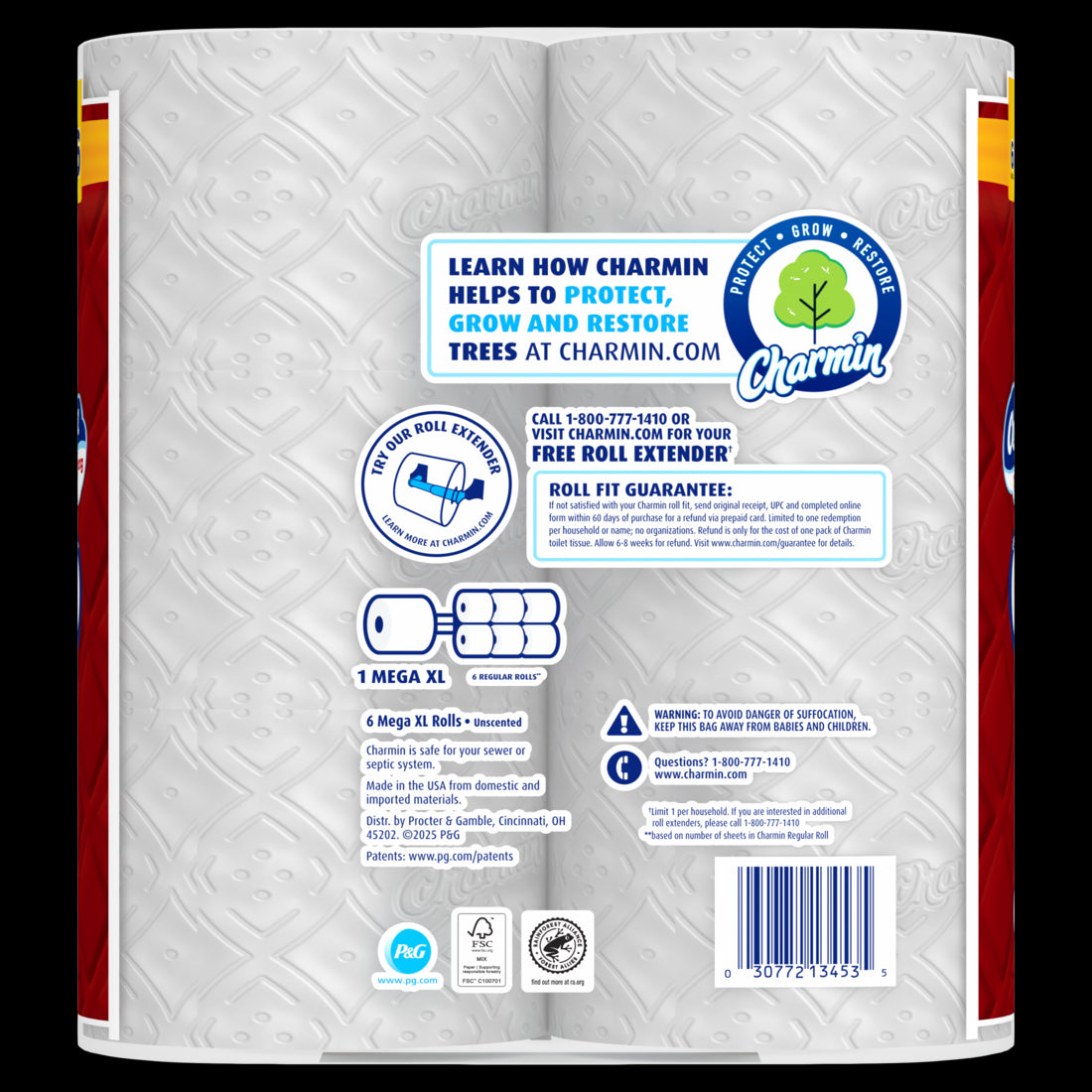 Charmin Ultra Strong Toilet Paper Mega XL Rolls - (6x330)ct/3pk