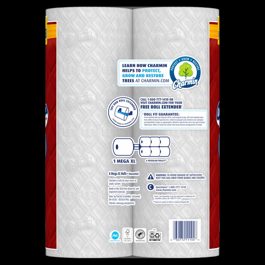 Charmin Ultra Strong Toilet Paper Mega XL Rolls - (8x330)ct/3pk