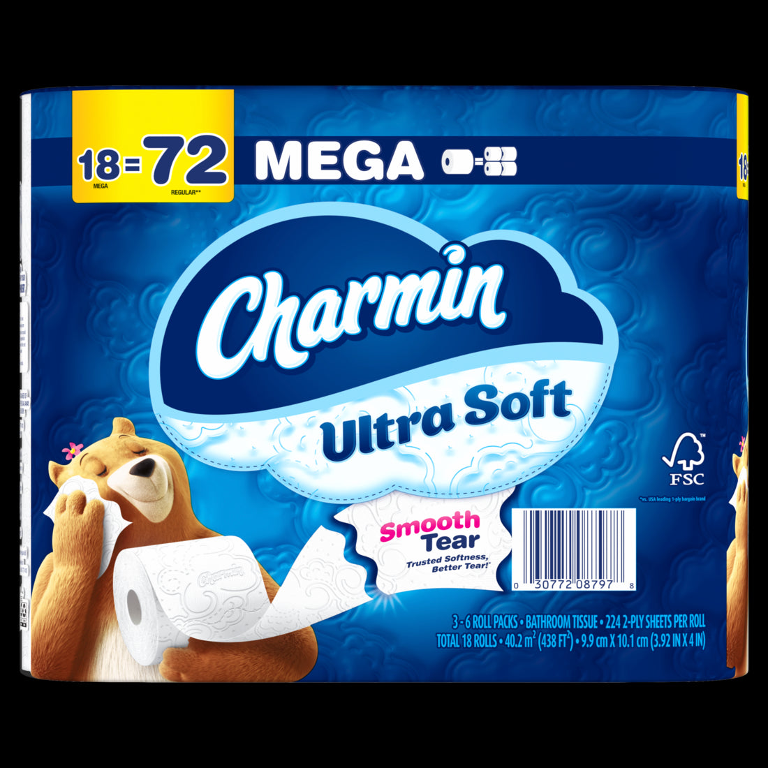 Charmin Ultra Soft Toilet Paper Mega Rolls - (6x224)ct/3pk