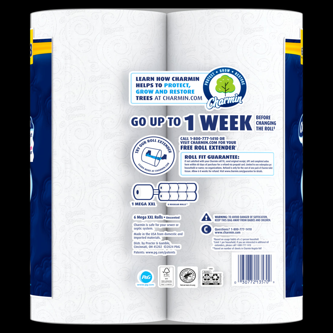 Charmin Ultra Soft Toilet Paper Mega XXL Rolls - (6x440)ct/3pk