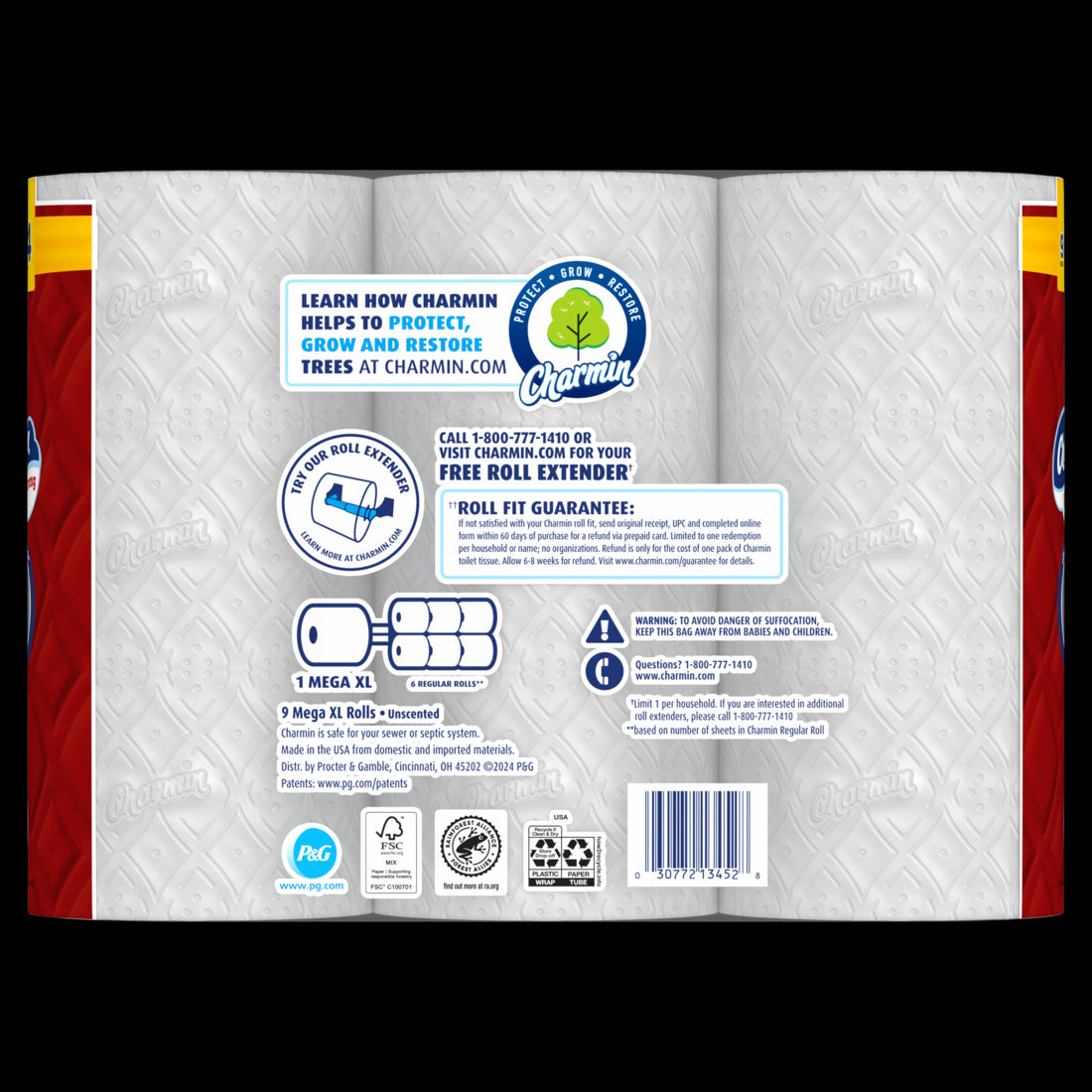 Charmin Ultra Strong Toilet Paper Mega XL Rolls - (9x330)ct/4pk