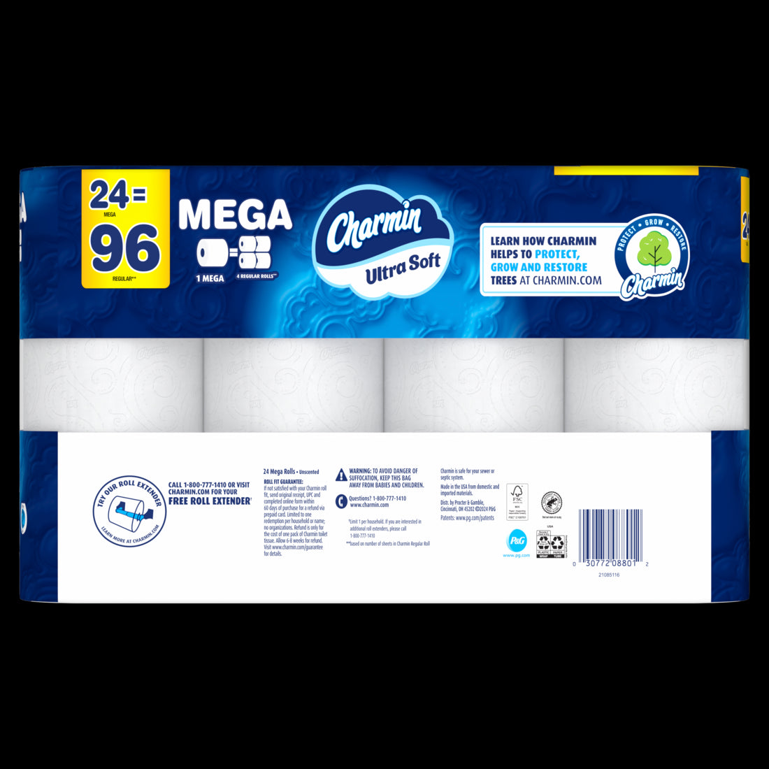 Charmin Ultra Soft Toilet Paper Mega Rolls - (6x224)ct/4pk