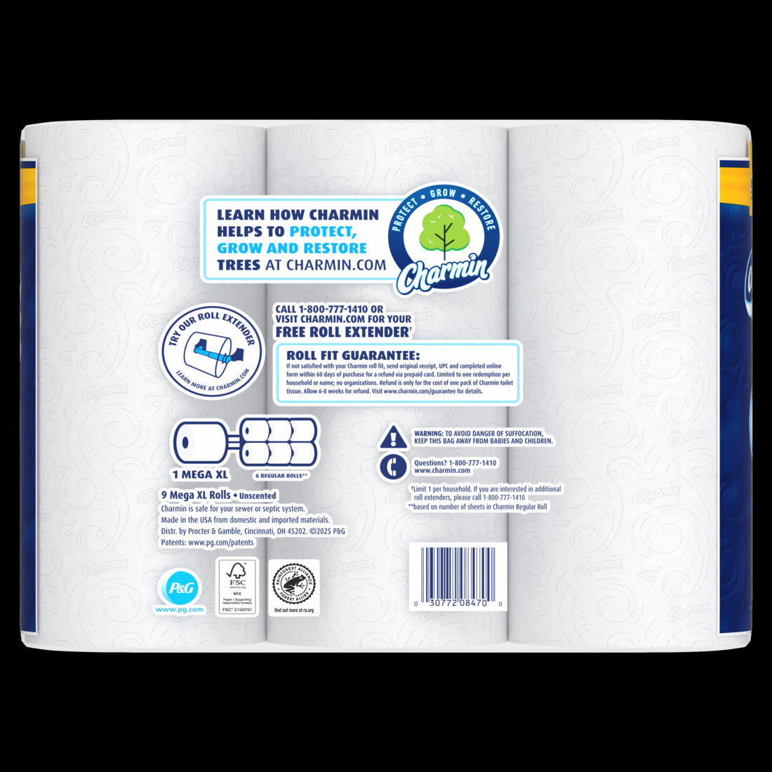 Charmin Ultra Soft Toilet Paper Mega XL Rolls - (9x336)ct/4pk