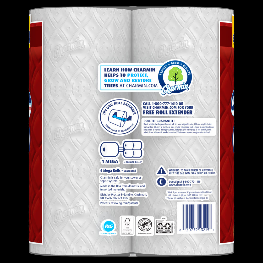 Charmin Ultra Strong Toilet Paper Mega Rolls - (6x220)ct/4pk