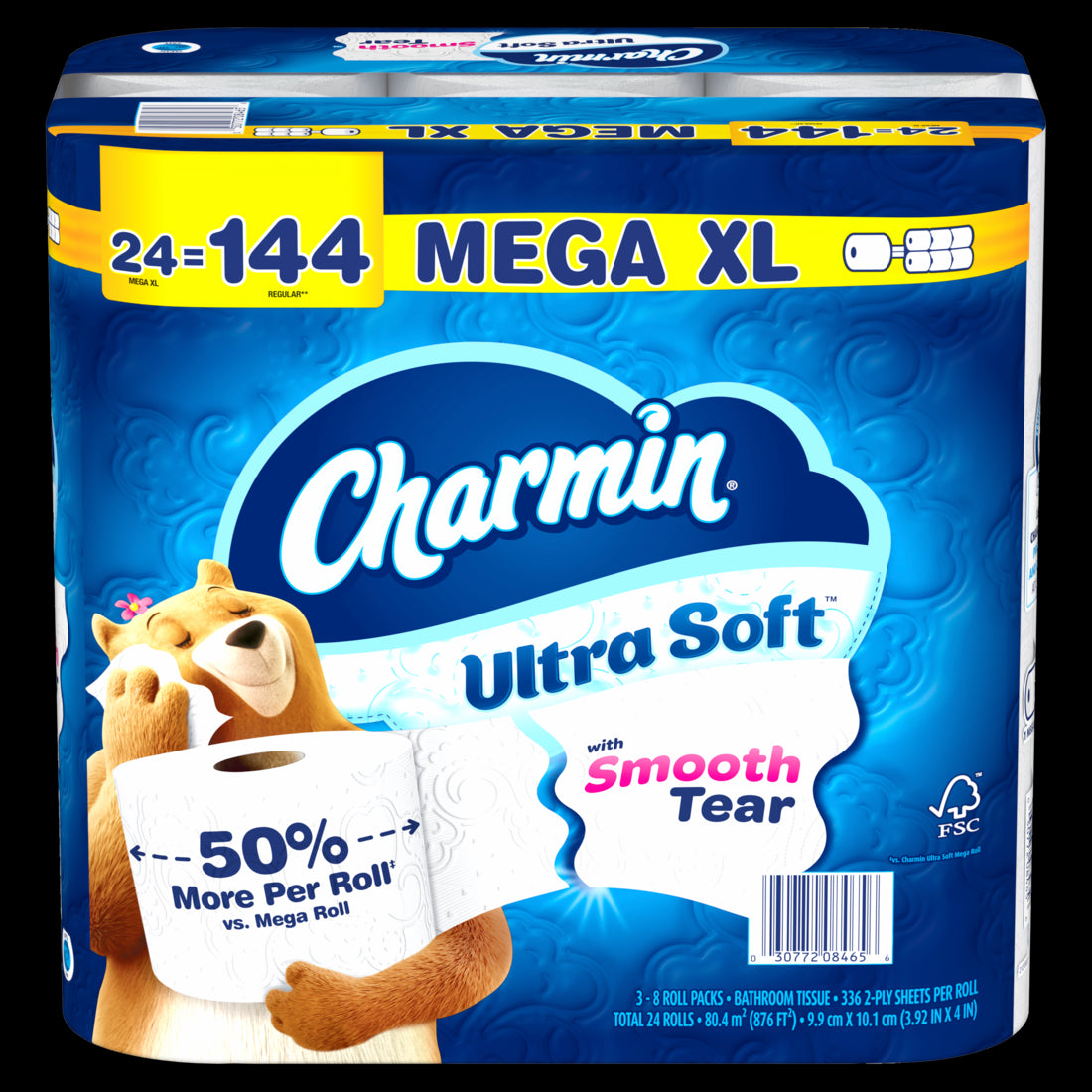 Charmin Ultra Soft Toilet Paper Mega XL Rolls - (8x336)ct/3pk
