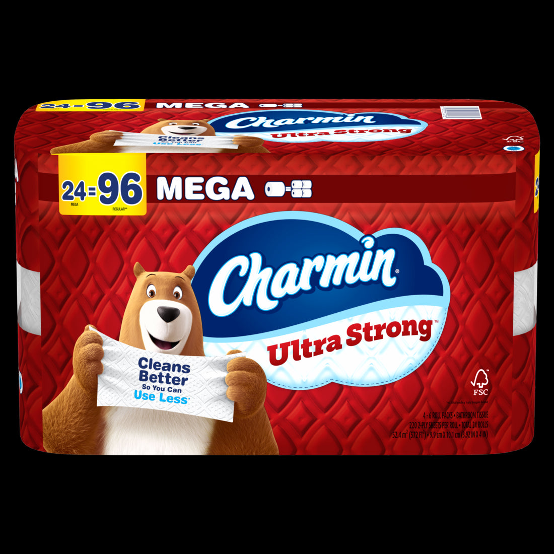Charmin Ultra Strong Toilet Paper Mega Rolls 220 sheets per roll - 24ct/1pk