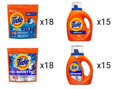 Tide Display LQ HE OXI 30z 34z PP 9c 16c QDRP - 66pk