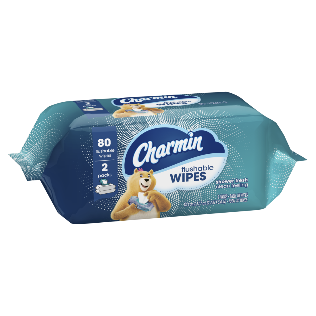 Charmin Wet Wipes Flushable 2 Packs 40 Wipes Per Pack - 80ct/6pk