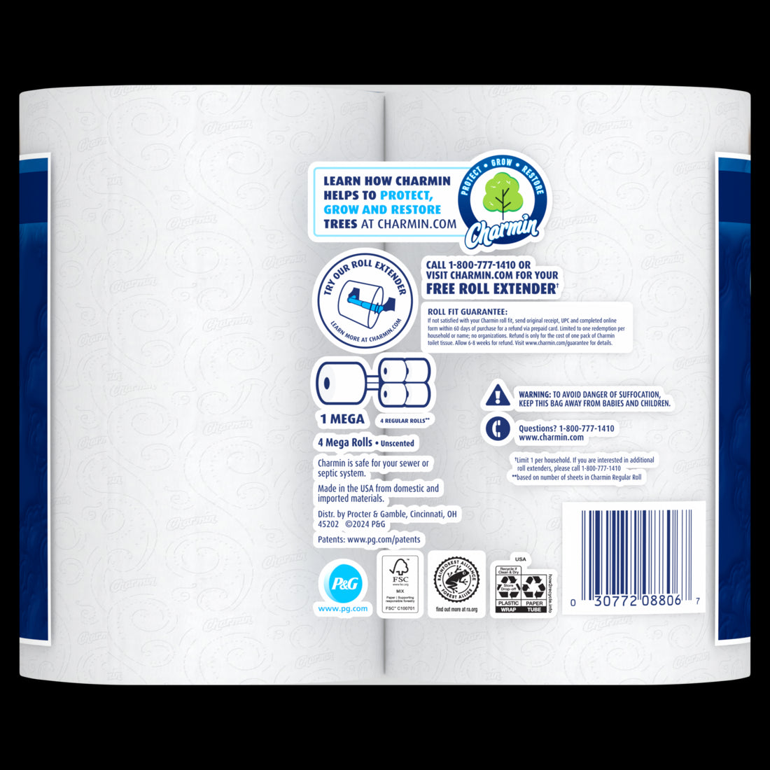 Charmin Ultra Soft Toilet Paper Mega Rolls - (4x224)ct/8pk