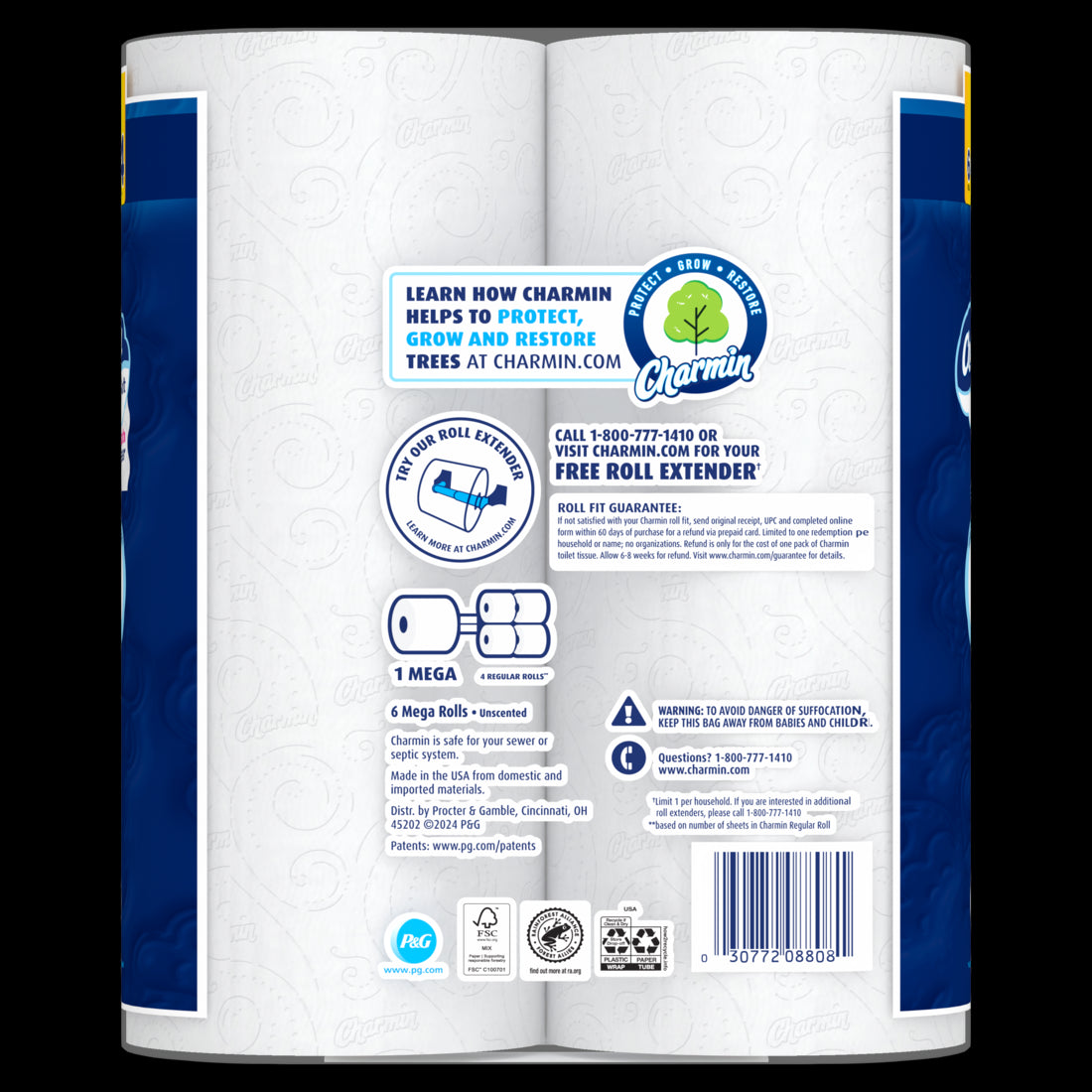 Charmin Ultra Soft Toilet Paper Mega Rolls - (6x224)ct/4pk