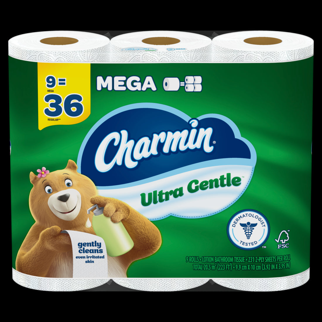 Charmin Ultra Gentle Toilet Paper Mega Rolls - (9x231)ct/4pk