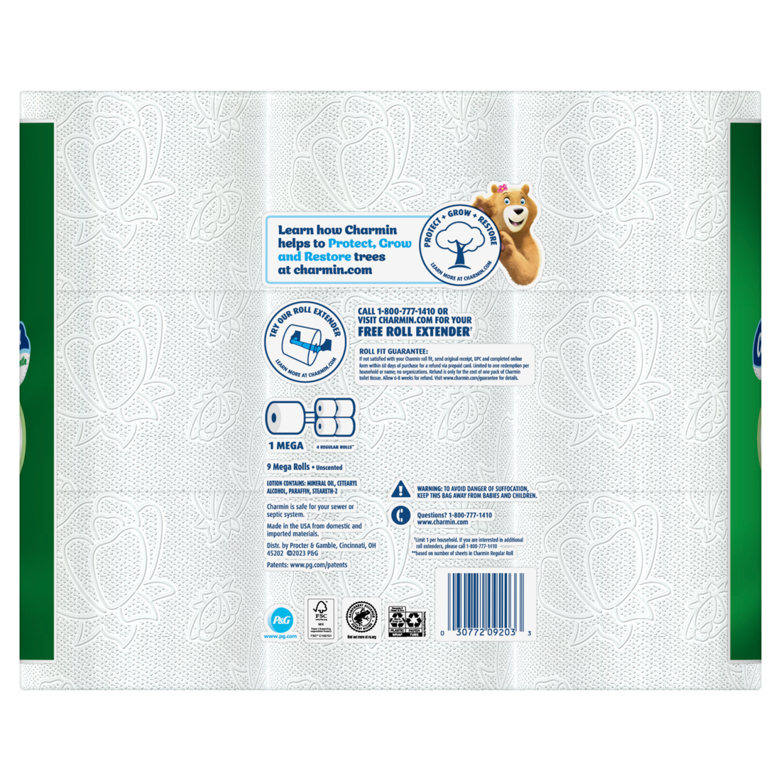 Charmin Toilet Paper Ultra Gentle 9 Mega Rolls 2-Ply Bath Tissue 231 Sheets Per Roll - 9ct/4pk