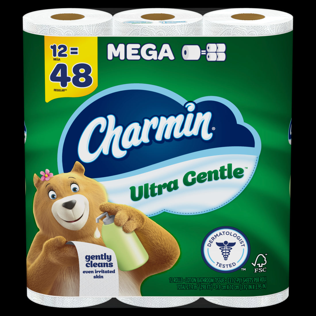 Charmin Ultra Gentle Toilet Paper Mega Rolls - (12x231)ct/4pk