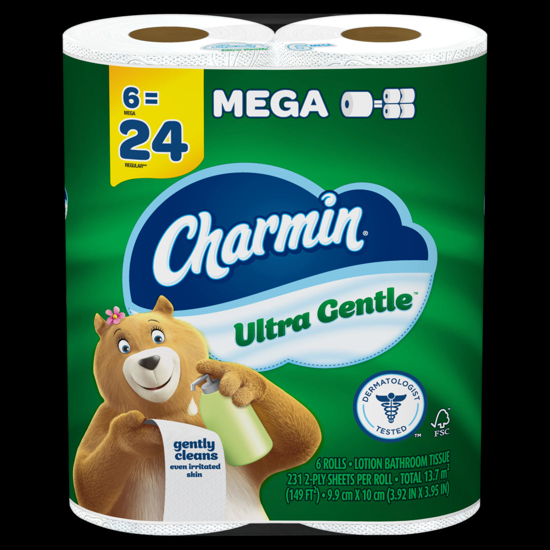 Charmin Ultra Gentle Toilet Paper Mega Rolls - (6x231)ct/4pk