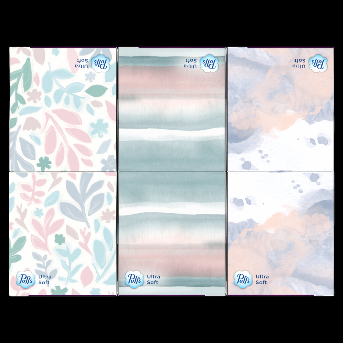 Puffs Ultra Soft Facial Tissues Mega Cube Boxes - (6x72)ct/4pk