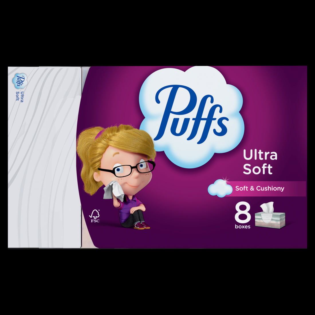 Puffs Ultra Soft Facial Tissues Family Size Boxes - (8x124)ct/4pk
