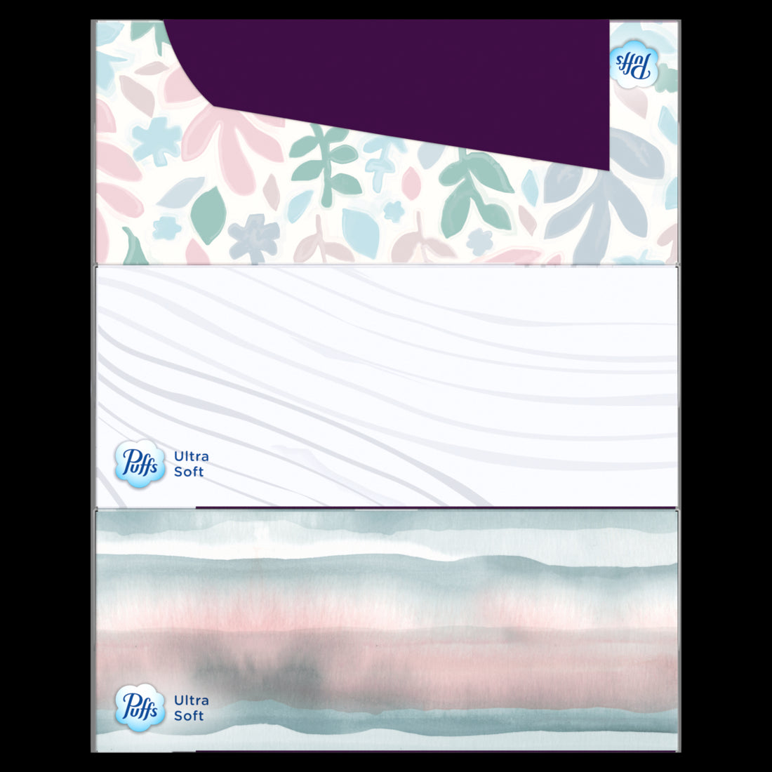 Puffs Ultra Soft Facial Tissues Family Size Boxes - (3x124)ct/8pk