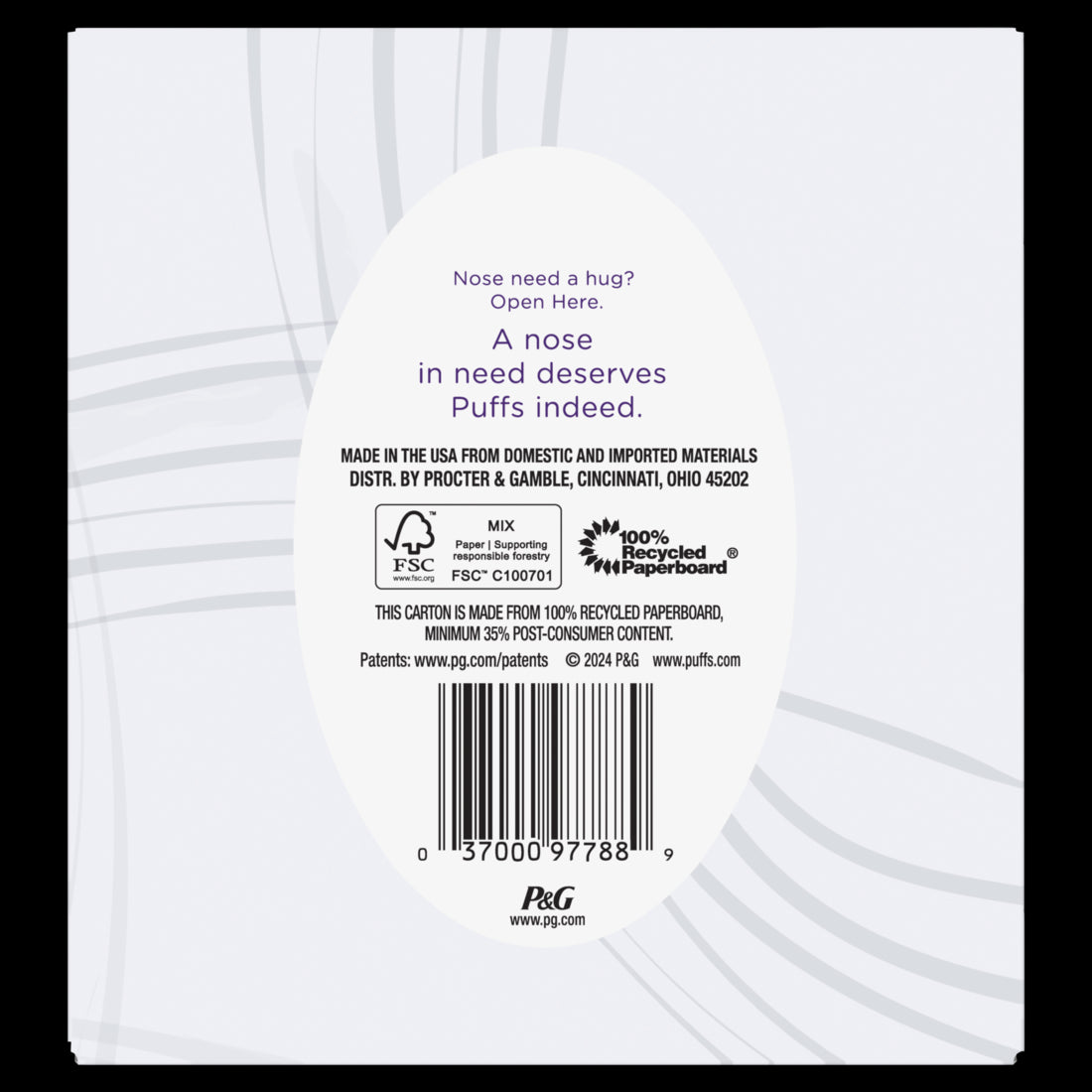 Puffs Ultra Soft Facial Tissues Mega Cube Box - 72ct/18pk