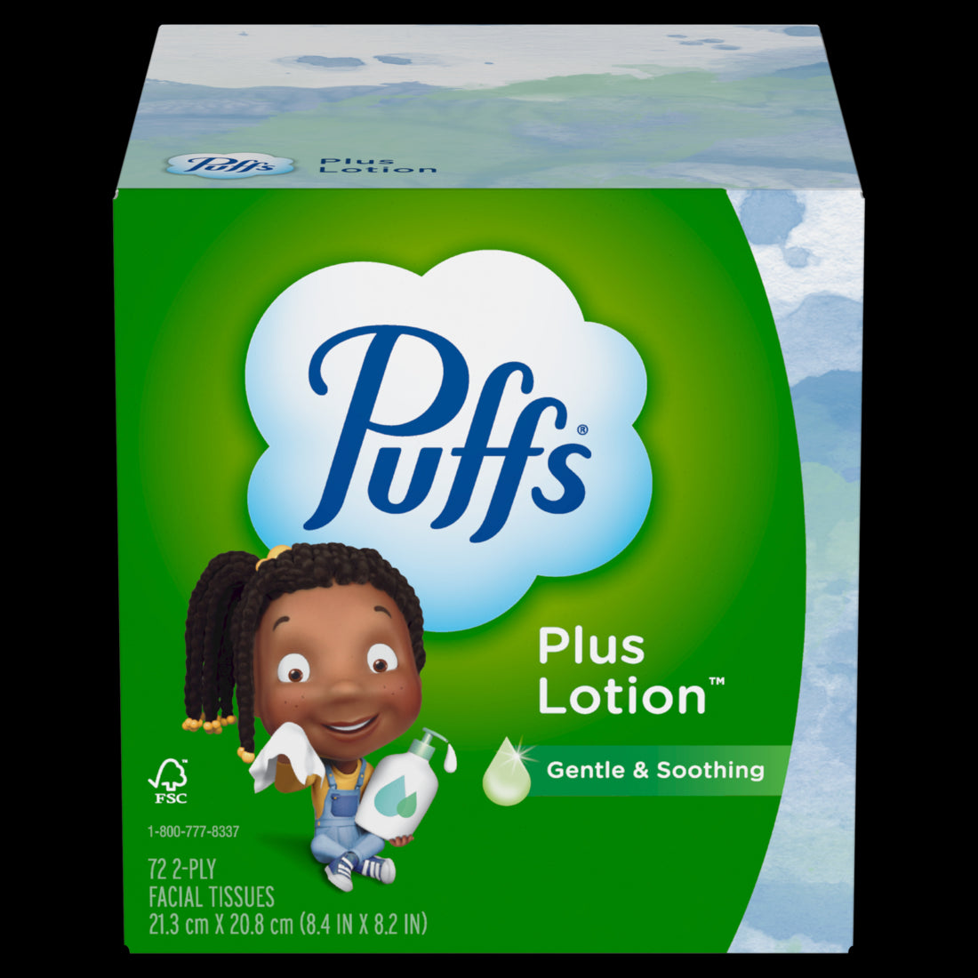 Puffs Plus Lotion Facial Tissue Mega Cube Box - 72ct/18pk