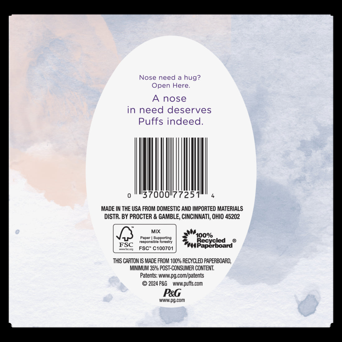Puffs Ultra Soft Facial Tissues Cube Box - 48ct/18pk