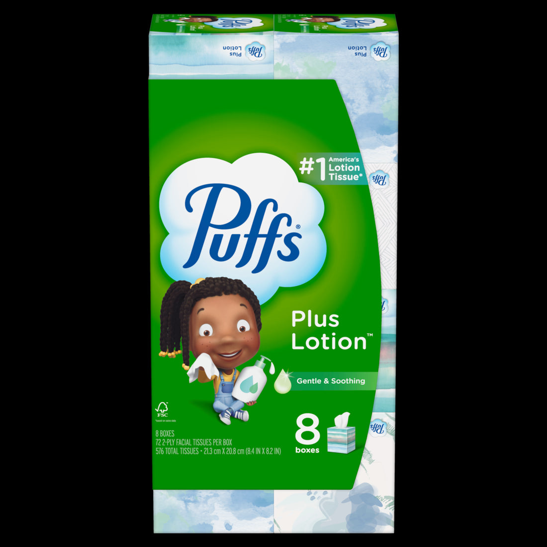 Puffs Plus Lotion Facial Tissue Mega Cube Boxes - (8x72)ct/3pk