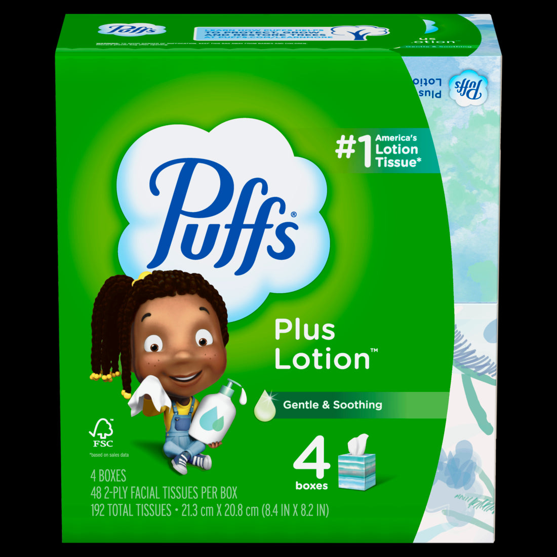 Puffs Plus Lotion Facial Tissue Cube Boxes - (4x48)ct/6pk