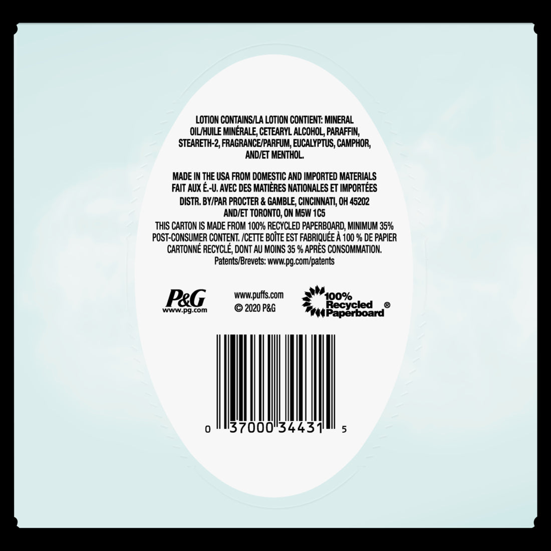 Puffs Plus Lotion with the Scent of Vick's Facial Tissues Cube Box - 48ct/24pk