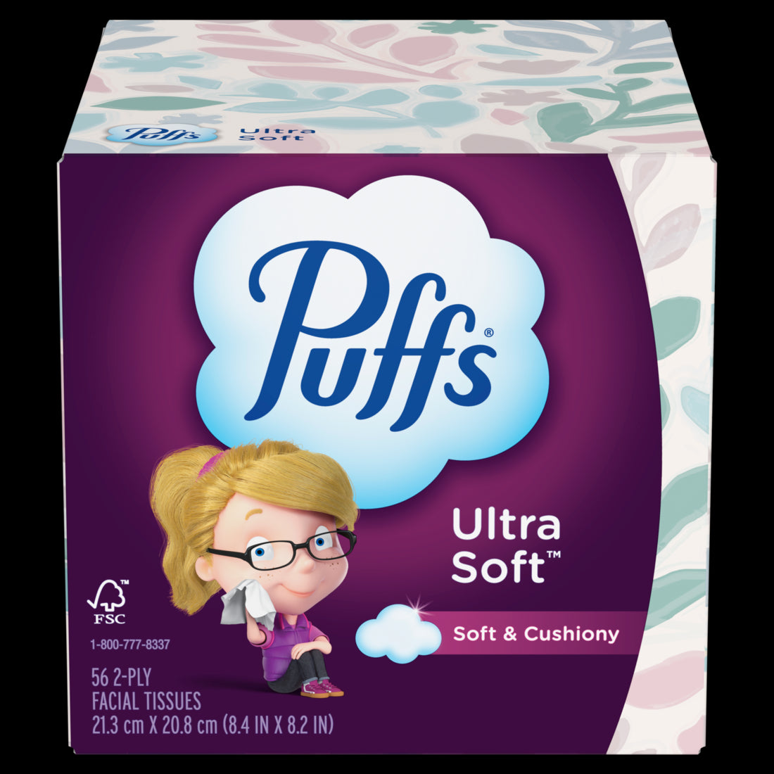 Puffs Ultra Soft Facial Tissues Cube Box - 56ct/24pk