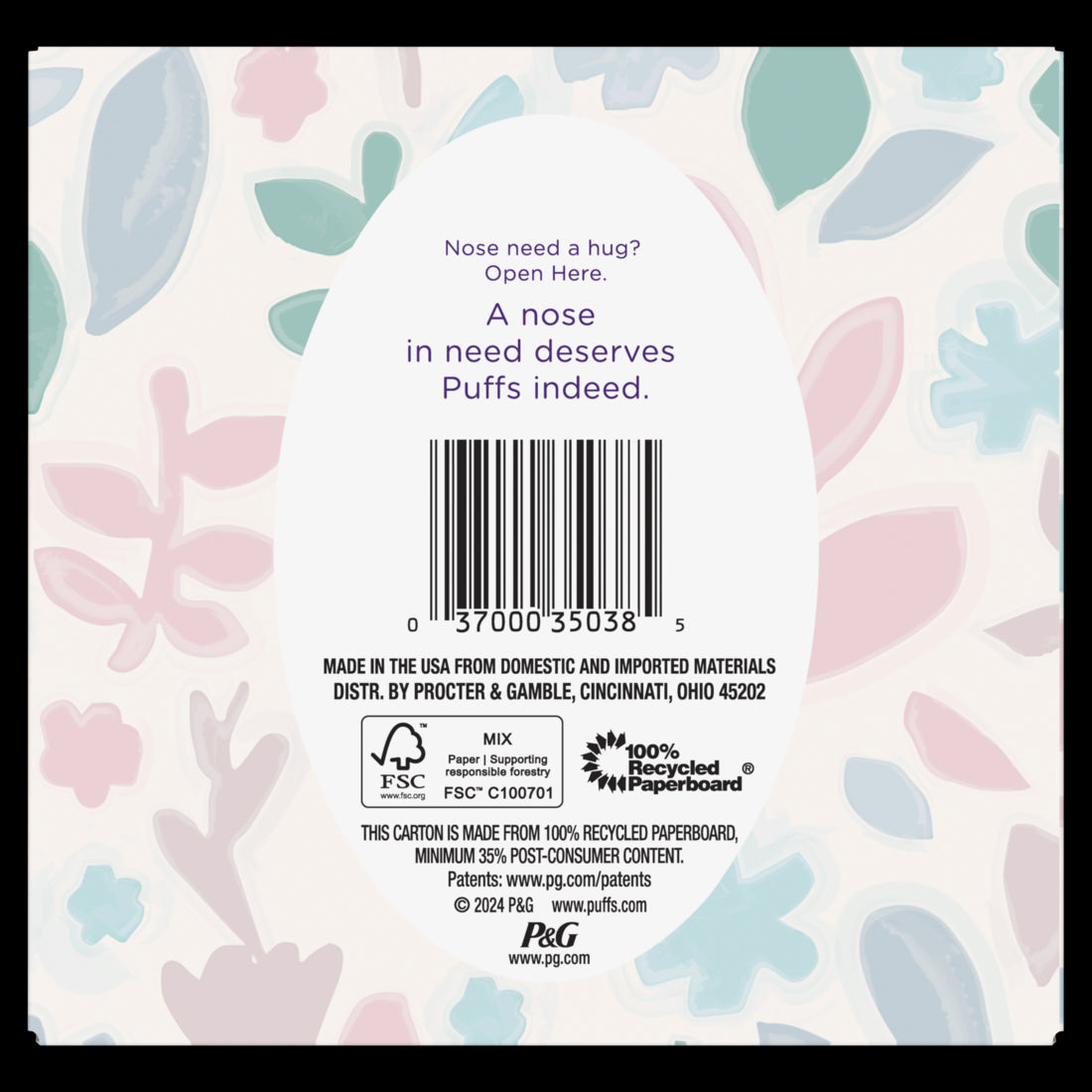 Puffs Ultra Soft Facial Tissues Cube Box - 56ct/24pk