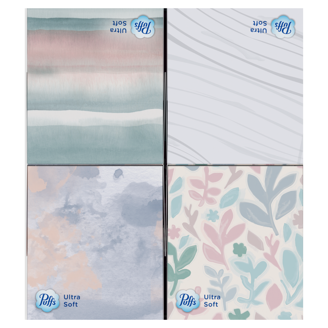 Puffs Ultra Soft Facial Tissues Cube Boxes - (4x56)ct/6pk