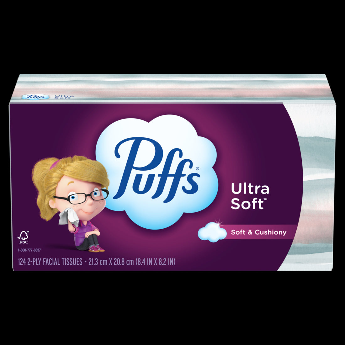 Puffs Ultra Soft Facial Tissues Family Size Box - 124ct/24pk