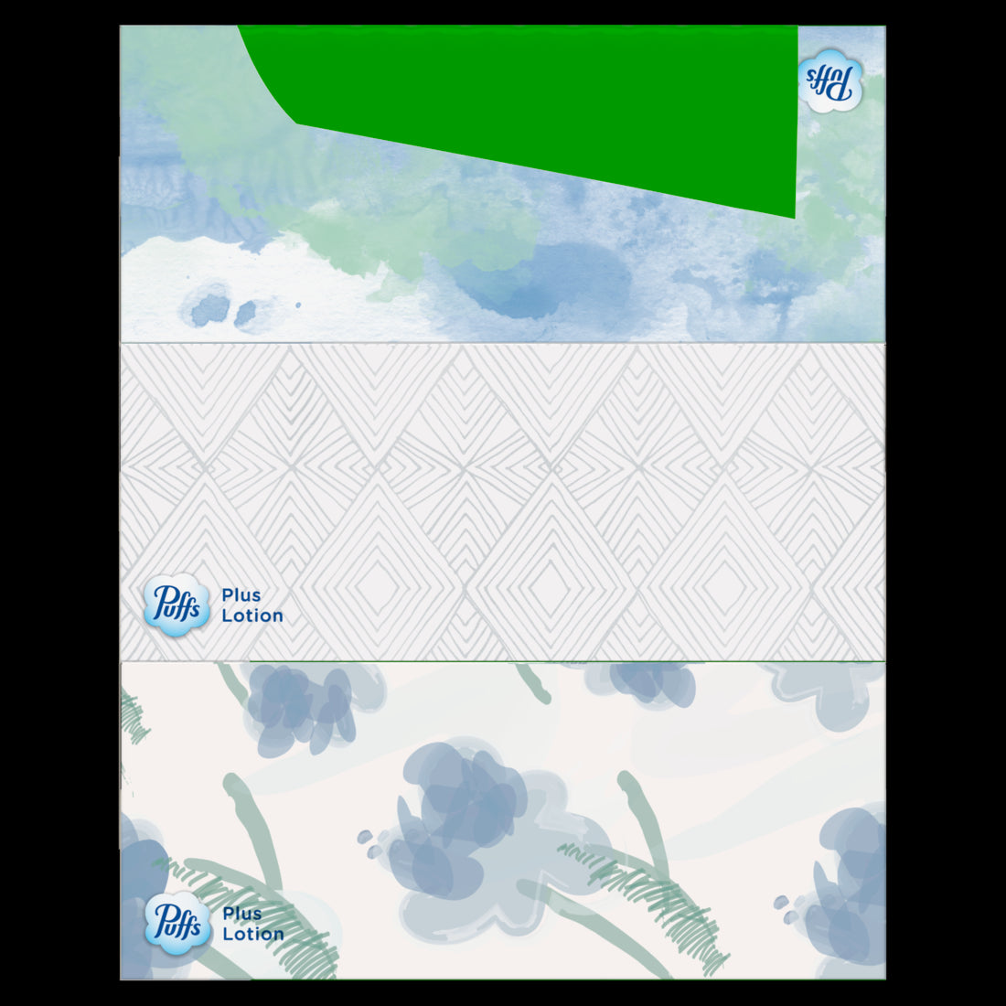 Puffs Plus Lotion Facial Tissue Family Size Boxes - (3x124)ct/8pk