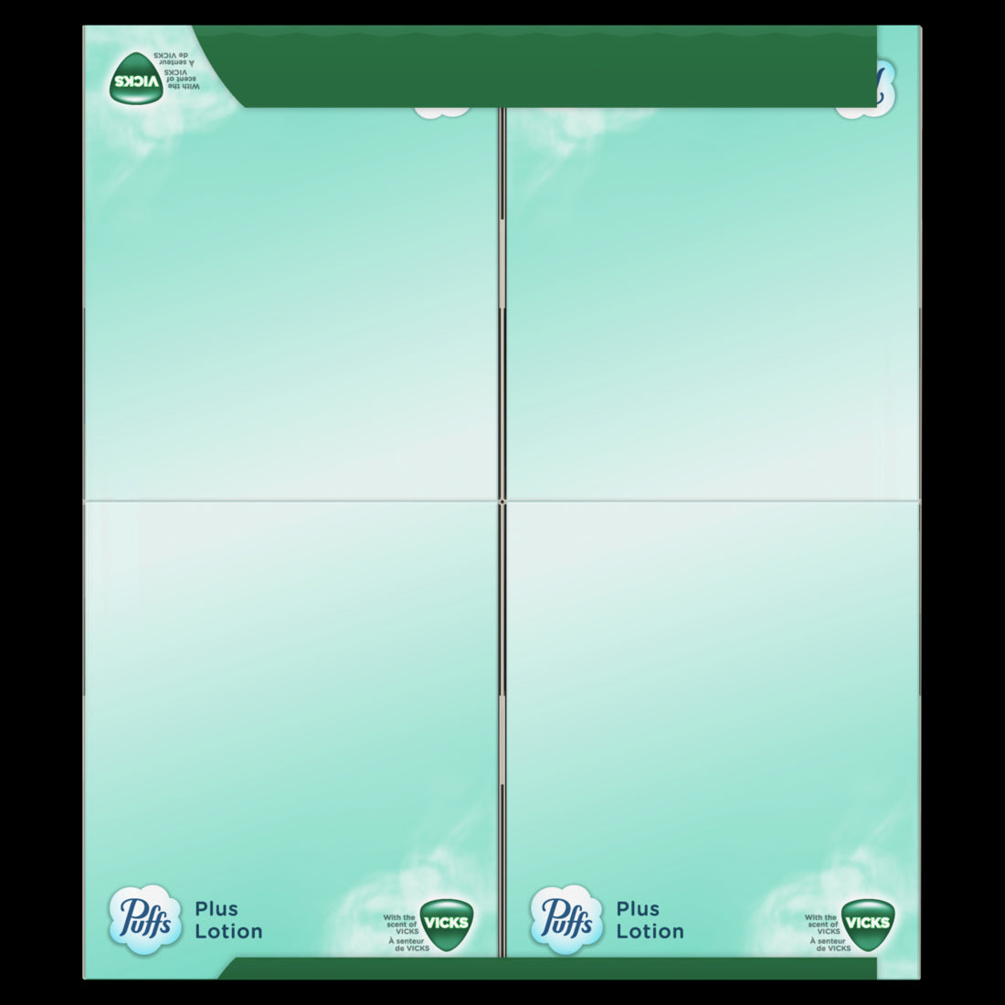 Puffs Plus Lotion with the Scent of Vicks Facial Tissues Cube Boxes - (4x48)ct/6pk