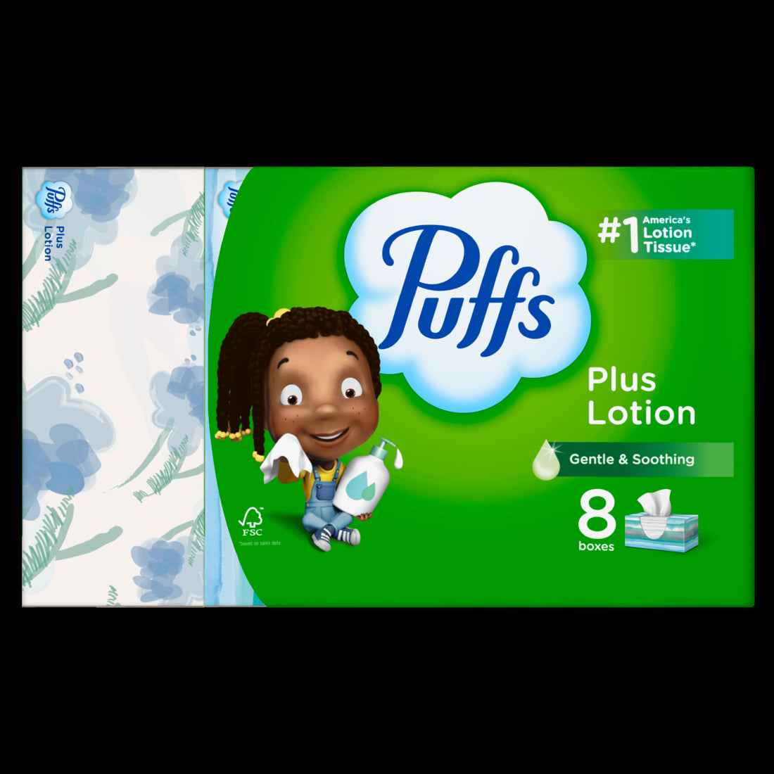 Puffs Plus Lotion Facial Tissue Family Size Boxes - (8x124)ct/4pk