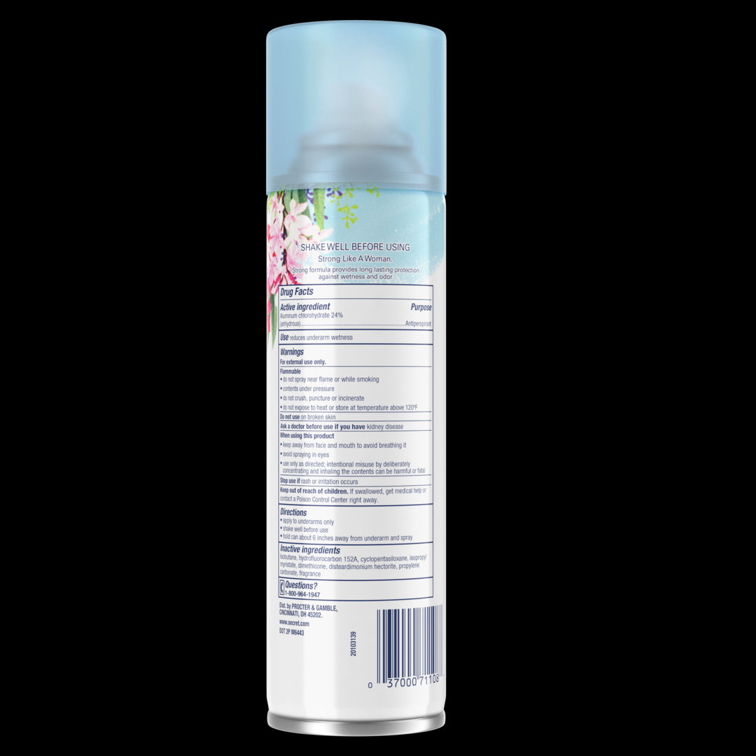 Secret Aerosol Powder Fresh Anti Perspirant Spray - 6oz/12pk