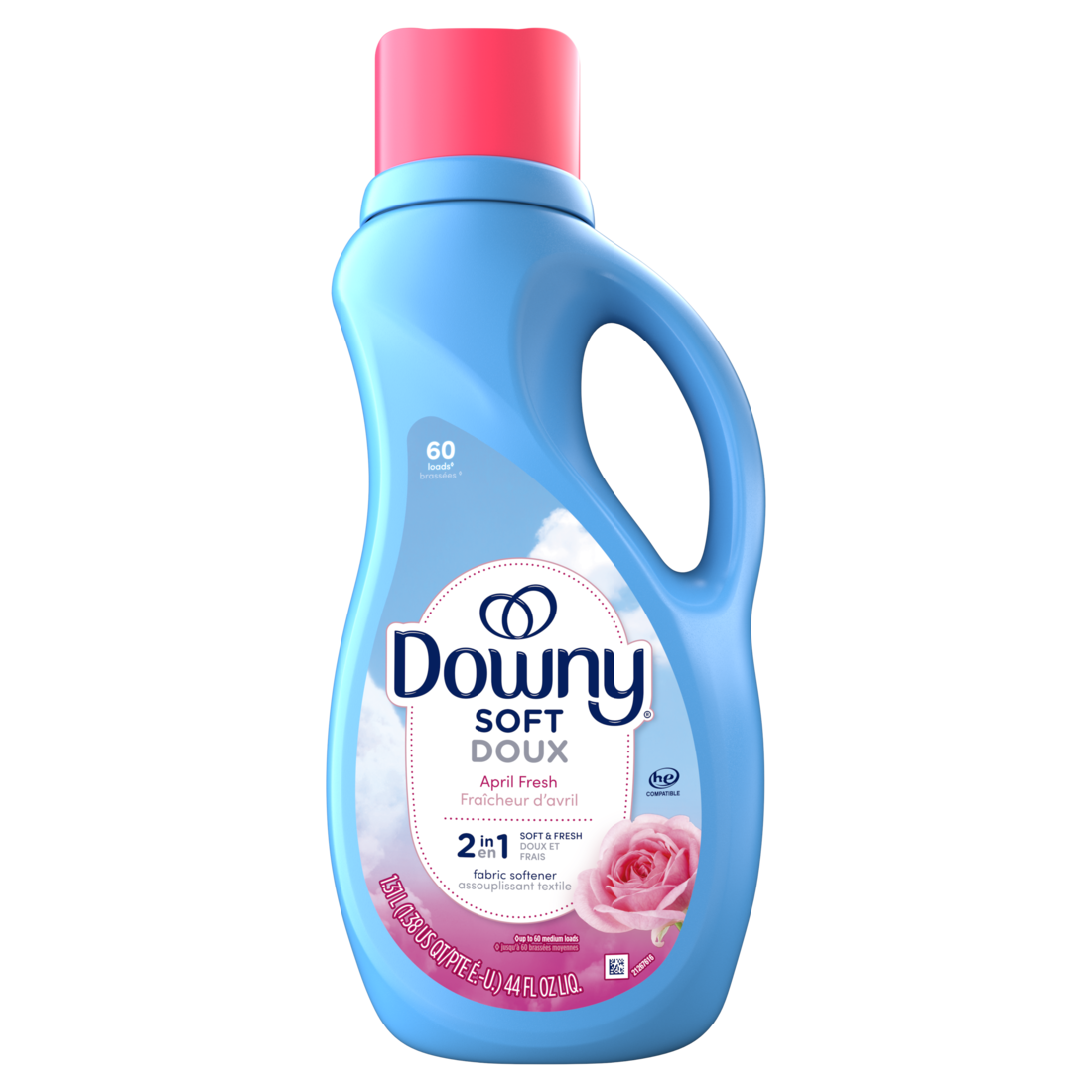 Downy Liquid Fabric Softener April Fresh 60 Loads Liquid Laundry Softener Fabric Conditioner & Fabric Enhancer - 44oz/4pk