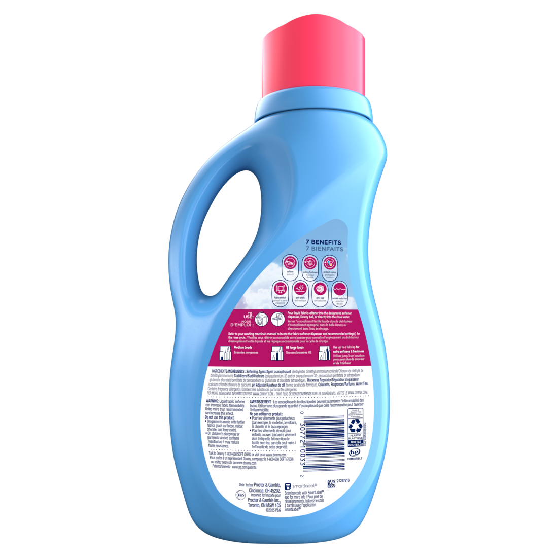 Downy Liquid Fabric Softener April Fresh 60 Loads Liquid Laundry Softener Fabric Conditioner & Fabric Enhancer - 44oz/4pk