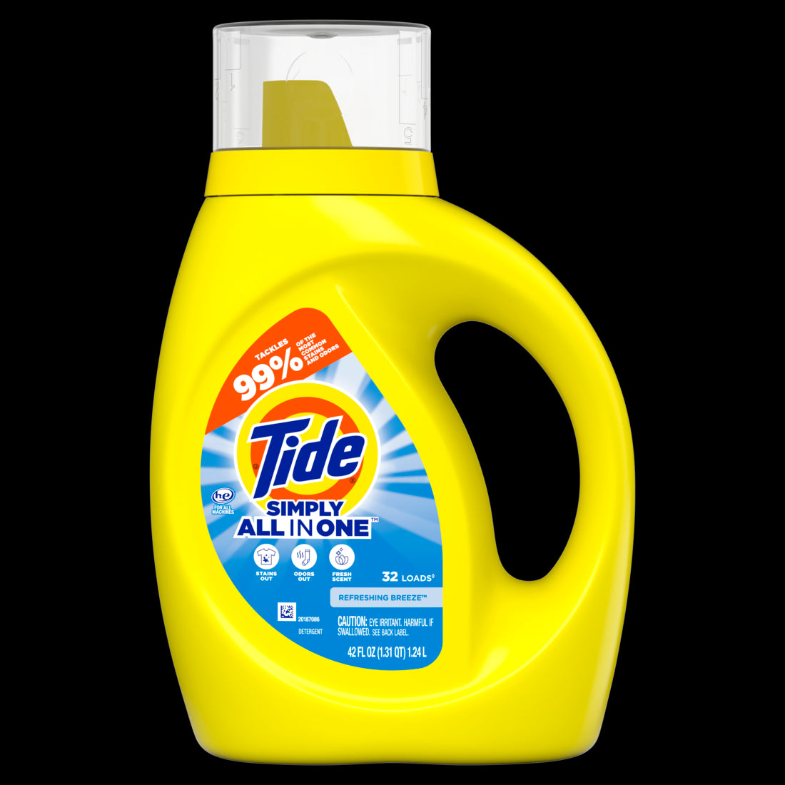 Tide HE Simply Liquid Laundry Detergent Refreshing Breeze 32 loads - 42oz/6pk